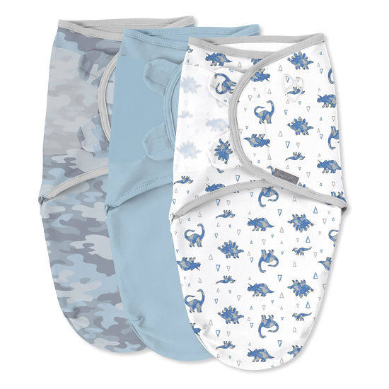 Picture of SwaddleMe by Ingenuity Original Swaddle - Size Small/Medium, 0-3 Months, 3-Pack (Dino)