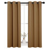 Picture of NICETOWN Sleek Blackout Curtains 45 inches Length for Small Windows, Noise Reducing and Block Draft Panels for Door Doorway Laundry Office Luxury Decor Theme (2 Panels, Gold Brown, W29 x L45 -Inch)