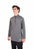 Picture of Ultra Game NFL Men's Super Soft Quarter Zip Long Sleeve T-Shirt, New England Patriots, Heather Charcoal, Large