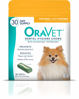 Picture of OraVet Dental Chews for Dogs, Oral Care and Hygiene Chews (Extra Small Dogs, 3.5-9 lbs.) Yellow Pouch, 30 Count