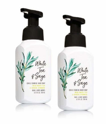 Picture of Bath and Body Works Gentle Foaming Hand Soap, White Tea and Sage 8.75 Ounce (2-Pack) with Ginseng Extracts