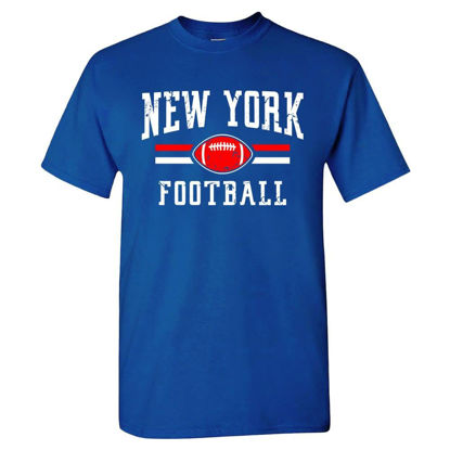 Picture of New York Football Men's Vintage Fan T-Shirt (Royal T-Shirt, 5XL)