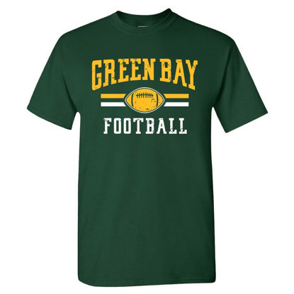 Picture of Green Bay Football Men's Vintage Fan T-Shirt (Forest Green T-Shirt, 4XL)