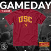 Picture of Campus Colors NCAA Adult Gameday Cotton T-Shirt - Premium Quality - Semi-Fitted Style - Officially Licensed Product (USC Trojans - Red, Medium)