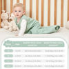 Picture of Yoofoss Muslin Baby Sleep Sack 6-12 Months 100% Cotton 0.5 Tog Baby Wearable Blanket 2 Pack Lightweight and Breathable Sleeping Sacks 2-Way Zipper