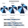 Picture of G4Free 62 Inch Automatic Open Golf Umbrella Extra Large Oversize Double Canopy Vented Windproof Waterproof Stick Umbrellas (White+Dark Blue+Sky Blue)