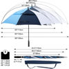 Picture of G4Free 62 Inch Automatic Open Golf Umbrella Extra Large Oversize Double Canopy Vented Windproof Waterproof Stick Umbrellas (White+Dark Blue+Sky Blue)