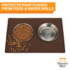 Picture of Neater Pet Brands Neater Mat - Waterproof Silicone Pet Bowls Mat - Protect Floors from Food & Water (24" x 16" Silicone, Brown)