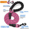 Picture of tobeDRI No Pull Dog Harness Adjustable Reflective Oxford Easy Control Medium Large Harness with A Free Heavy Duty 5ft Dog Leash (L (Neck: 18"-25.5", Chest: 24.5"-33"), Pink)