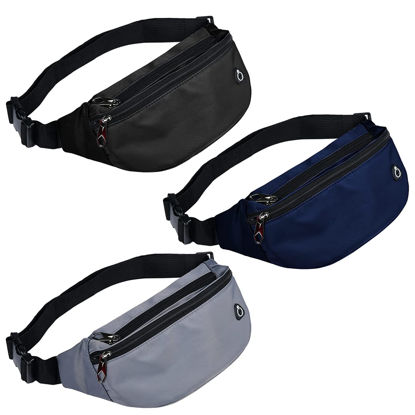 Picture of Fanny Packs for Men and Women, Waterproof Sports Waist Pack Bag for Travel Hiking Running Hands-free Wallets, Easy Carry Any Phone