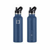 Picture of IRON °FLASK Camping & Hiking Hydration Canteens - 3 Lids (Narrow Straw Lid) Leak Proof Vacuum Insulated Stainless Steel - Hot & Cold Double Walled Sports Water Bottle - Twilight Blue, 20 Oz