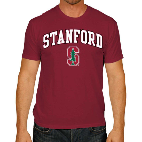 Picture of Campus Colors NCAA Adult Gameday Cotton T-Shirt - Premium Quality - Semi-Fitted Style - Officially Licensed Product (Stanford Cardinal - Red, Large)