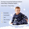 Picture of Unnivoll Baby Sleep Sack 0-6 Months 100% Cotton Long Sleeve Wearable Blanket Baby Sleep Bag with 2-Way Zipper 2 Pack 0.5 Tog Sleeping Sack for Newborn Infant