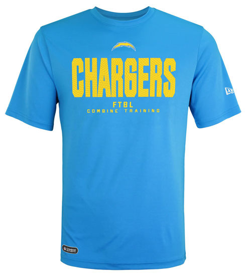 Picture of New Era NFL Football Men's Grids Primary Team Color Short Sleeve T-Shirt, Los Angeles Chargers, XX-Large