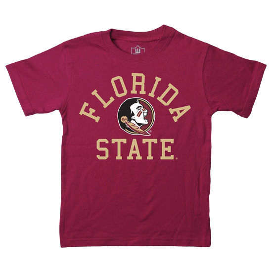 Picture of Wes and Willy NCAA Kids S/S Organic Cotton Tee Shirt, Florida State Seminoles, L, FSU Red