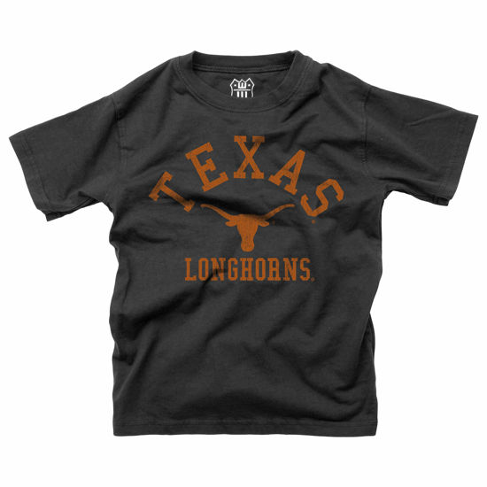 Picture of Wes and Willy NCAA Kids S/S Organic Cotton Tee Shirt, Texas Longhorns, Black, XL