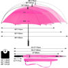 Picture of G4Free 68 Inch Automatic Open Golf Long Umbrella Extra Large Oversize Double Canopy Vented Windproof Waterproof Stick Umbrellas(Pink)