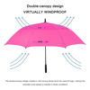 Picture of G4Free 68 Inch Automatic Open Golf Long Umbrella Extra Large Oversize Double Canopy Vented Windproof Waterproof Stick Umbrellas(Pink)