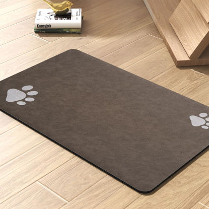 Picture of Pet Feeding Mat-Absorbent Dog Mat for Food and Water Bowl-No Stains Quick Dry Dog Water Dispenser Mat-Dog Accessories Pet Supplies-Dog Water Bowl for Messy Drinkers