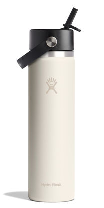 Picture of Hydro Flask 24 Oz Wide Mouth Flex Straw Cap Ivory