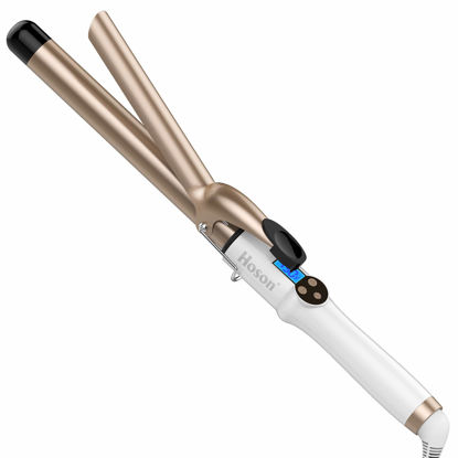 Picture of Hoson 1 Inch Curling Iron Professional Ceramic Tourmaline Coating Barrel Hair Curler, LCD Display with 9 Heat Setting(225°F to 450°F for All Hair Types, Glove Include)