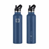 Picture of IRON °FLASK Camping & Hiking Hydration Canteens - 3 Lids (Narrow Straw Lid) Leak Proof Vacuum Insulated Stainless Steel - Hot & Cold Double Walled Sports Water Bottle - Twilight Blue, 24 Oz