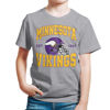 Picture of Junk Food Clothing x NFL - Minnesota Vikings - Team Helmet - Kids Short Sleeve T-Shirt for Boys and Girls - Size Medium