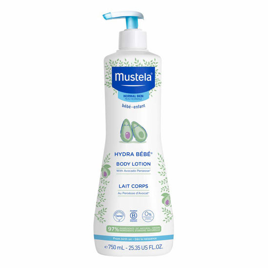 Picture of Mustela Hydra Bebe Body Lotion - Daily Moisturizing Baby Lotion with Natural Avocado, Jojoba & Sunflower Oil - 25.35 fl. oz.