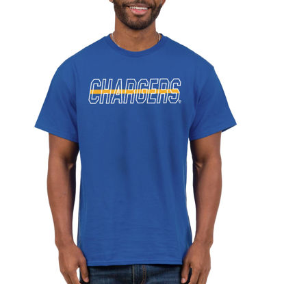 Picture of Junk Food Clothing x NFL - Los Angeles Chargers - Championship Drive - Unisex Adult Short Sleeve Fan T-Shirt for Men and Women - Size 3X-Large