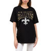 Picture of Junk Food Clothing x NFL - New Orleans Saints - Bold Logo - Unisex Adult Short Sleeve Fan T-Shirt for Men and Women - Size Large