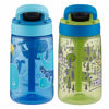 Picture of Contigo Aubrey Kids Water Bottle with Silicone Straw and Spill-Proof Lid, 14 oz, 2 Pack, Whales & Dragon