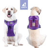 Picture of Auroth Tactical Dog Harness for Large Dogs No Pull Adjustable Pet Harness Reflective K9 Working Training Easy Control Pet Vest Military Service Dog Harnesses Purple M