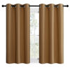 Picture of NICETOWN Sleek Blackout Curtains 50 inches Length for Small Windows, Noise Reducing and Block Draft Panels for Door Doorway Laundry Office Luxury Decor Theme (2 Panels, Gold Brown, W42 x L50 -Inch)