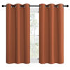 Picture of NICETOWN Bedroom Halloween Curtains 50 inches Long, Privacy and Thermal Insulated Blackout Drapes for Windows (Burnt Orange, 1 Pair, 42 x 50 inches)