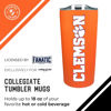 Picture of Campus Colors NCAA Stainless Steel Tumbler perfect for Gameday - 18 oz - Double Walled - Keeps Drinks Perfectly Insulated (Clemson Tigers - Orange)