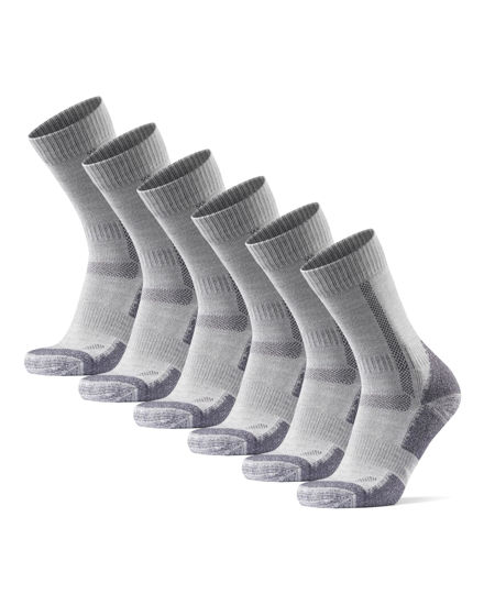 Picture of DANISH ENDURANCE Merino Wool Hiking Socks for Men & Women - Moisture Wicking Hiking Socks Cushioned to Prevent Blisters and Sore Feet - Small, Medium, Large sizes - 3 Pair Pack for Men and Women