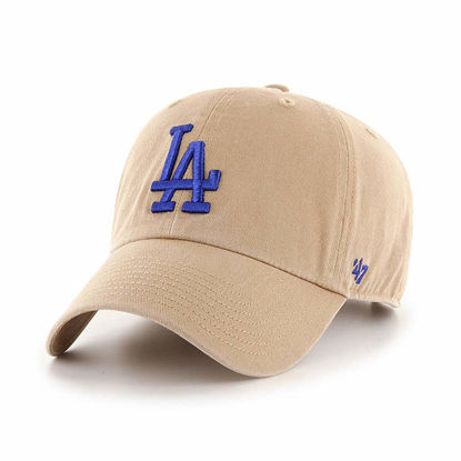 Picture of '47 Brand Los Angeles LA Dodgers Clean Up Hat Cap Khaki/Royal