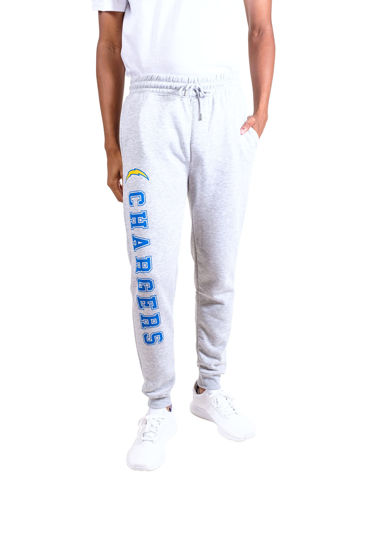 Picture of Ultra Game NFL Men's Super Soft Game Day Jogger Sweatpants, Los Angeles Chargers, Heather Gray, 4X-Large