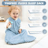 Picture of Yoofoss Fleece Baby Sleep Sack 6-12 Months with Plush Dots, TOG 1.5 Baby Wearable Blanket with 2-Way Zipper, Cotton Toddler Sleep Sack Fleece