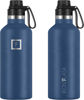 Picture of IRON °FLASK Camping & Hiking Hydration Canteens - 3 Lids (Narrow Spout Lid) Leak Proof Vacuum Insulated Stainless Steel - Hot & Cold Double Walled Sports Water Bottle - Twilight Blue, 32 Oz