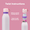 Picture of Owala FreeSip Twist Insulated Stainless Steel Water Bottle with Straw for Sports and Travel, BPA-Free, 24-oz, Pink/Purple (Dreamy Field)