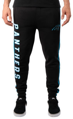 Picture of Ultra Game NFL Men's Super Soft Game Day Jogger Sweatpants, Carolina Panthers, Team Color, Small