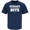 Picture of Sundays are for Dem Boyz T-Shirt for Dallas Football Fans (SM-5XL) (Navy Short Sleeve, 5X-Large)