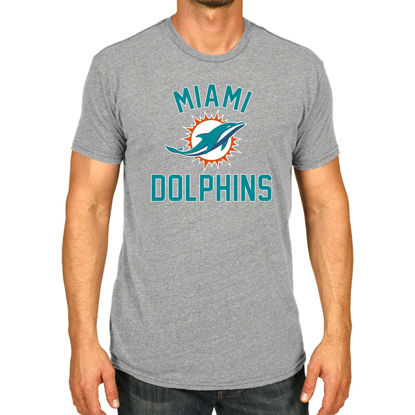 Picture of Team Fan Apparel NFL Adult Gameday T-Shirt - Cotton Blend - Tagless - Semi-Fitted - Unleash Your Team Spirit During Game Day (Miami Dolphins - Gray, Adult X-Large)