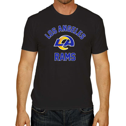 Picture of Team Fan Apparel NFL Adult Gameday T-Shirt - Cotton Blend - Tagless - Semi-Fitted - Unleash Your Team Spirit During Game Day (Los Angeles Rams - Black, Adult XX-Large)