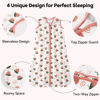 Picture of Unnivoll Baby Sleep Sack 6-12 Months 3 Pack 100% Cotton Lightweight 0.5 TOG Wearable Blanket Baby Sleep Bag with 2-Way Zipper for Newborn Infant Strawberry