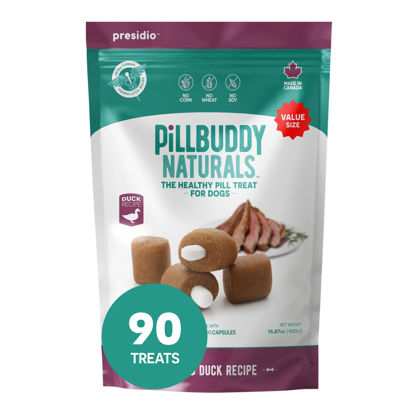 Picture of Presidio Pill Buddy Naturals - Duck Recipe Pill Hiding Treats for Dogs - Make A Perfect Pill Concealing Pocket Or Pouch for Any Size Medication - 90 Servings