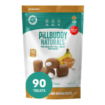 Picture of Presidio Pill Buddy Naturals - PB & Banana Recipe Pill Hiding Treats for Dogs - Make A Perfect Pill Concealing Pocket Or Pouch for Any Size Medication - 90 Servings