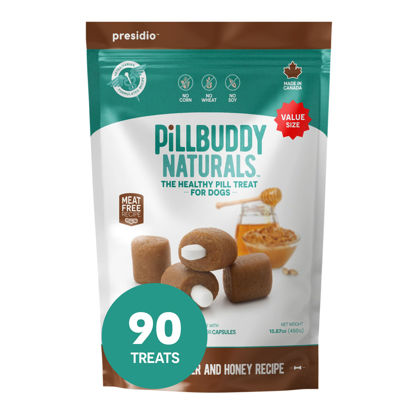 Picture of Presidio Pill Buddy Naturals - Honey Recipe Pill Hiding Treats for Dogs - Make A Perfect Pill Concealing Pocket Or Pouch for Any Size Medication - 90 Servings