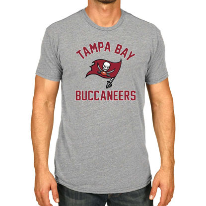 Picture of Team Fan Apparel NFL Adult Gameday T-Shirt - Cotton Blend - Tagless - Semi-Fitted - Unleash Your Team Spirit During Game Day (Tampa Bay Buccaneers - Gray, Adult Small)